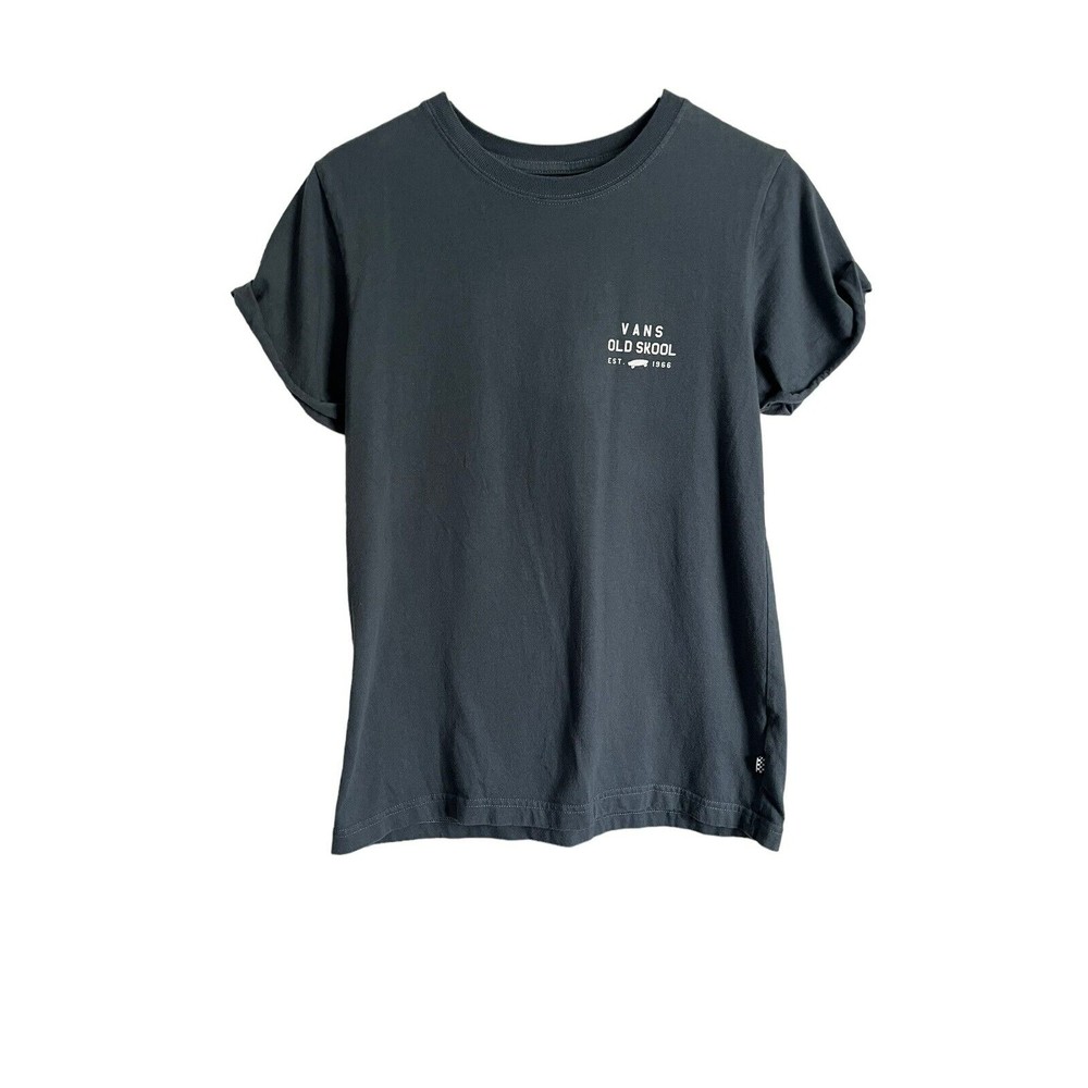 Vans Old Skool Off The Wall Skater T-Shirt Gray White Short Sleeve Men's Size M